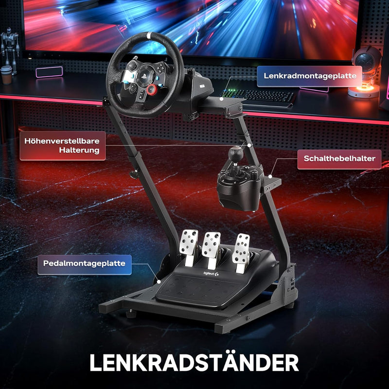 CO-Z Lenkradständer Lenkradhalterung klappbar für Logitech G29 GT G25 G27 G920 Fahrsimulator Rennspo
