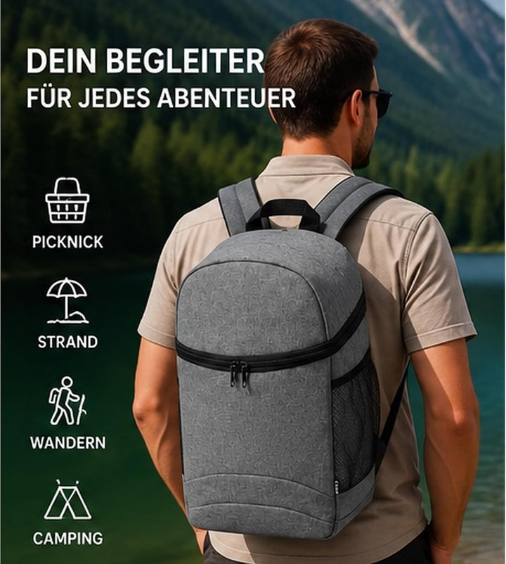ArcticCool Kühlrucksack 10L Grau 10 Liter, Grau 10 Liter