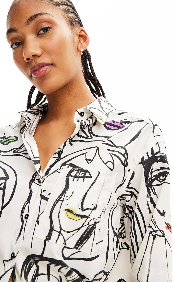 Desigual Damen Cam_Verona Blouse M Weiss, M Weiss