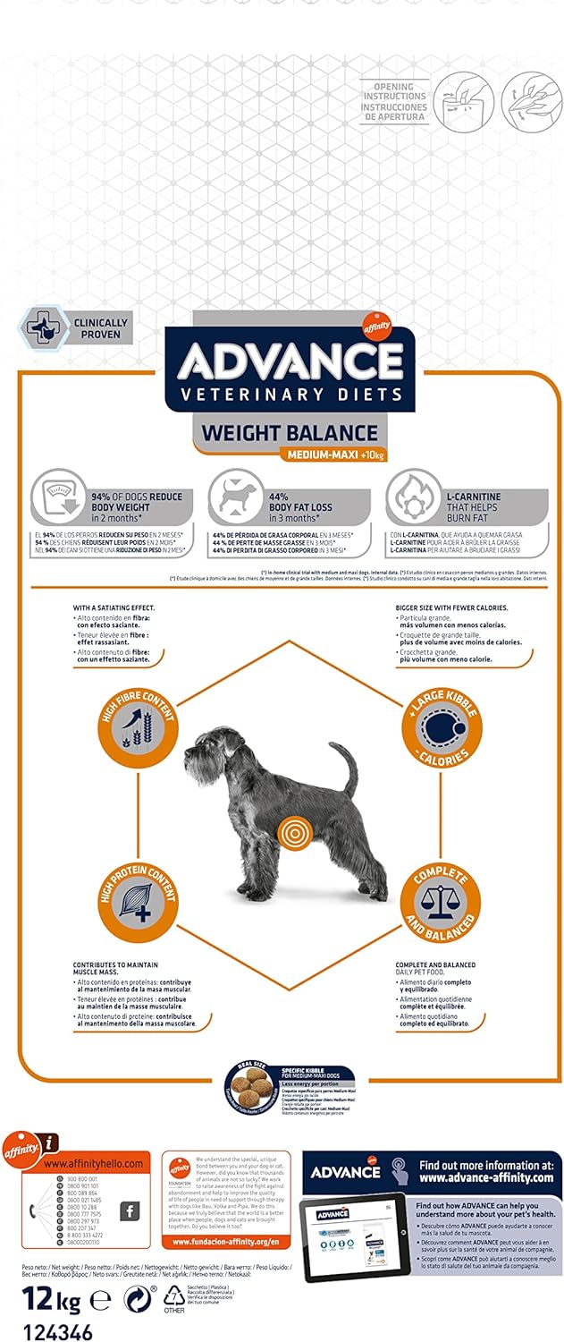 ADVANCE Obesity Management Trockenfutter Hund, 1-er Pack (1 x 12 kg)