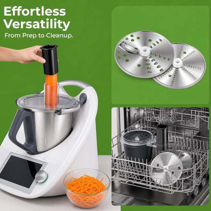 Gemüseschneider Für Tm5 Tm6, 2-in-1 Spiralschneider & Gemüsereibe, Edelstahlklinge, Bpa-Frei Küchenz
