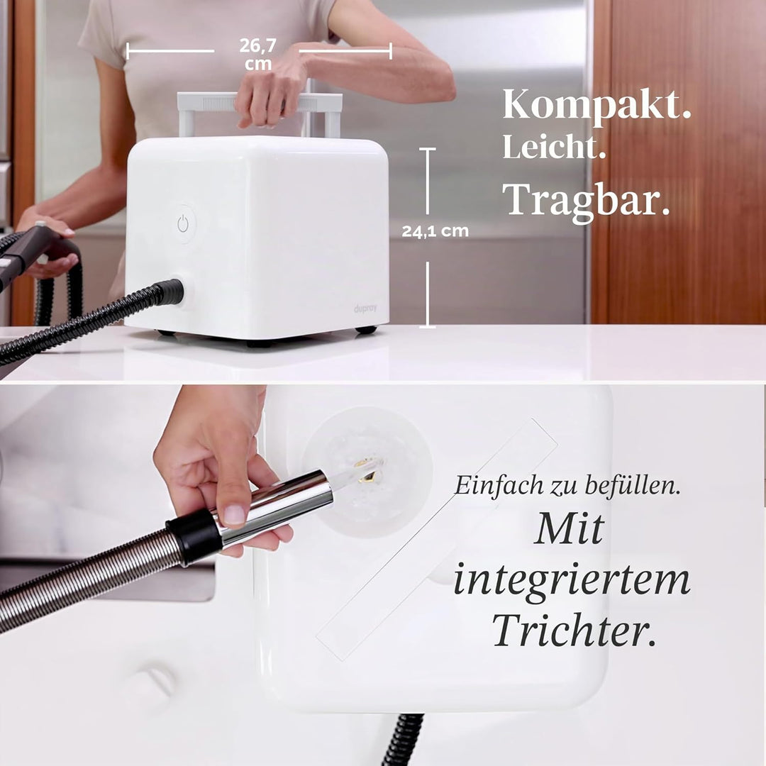 Dupray Neat Trockendampfreiniger (Neat + 27 Zubehörteile (inkl. 16 Bürstenmix)), Neat + 27 Zubeh