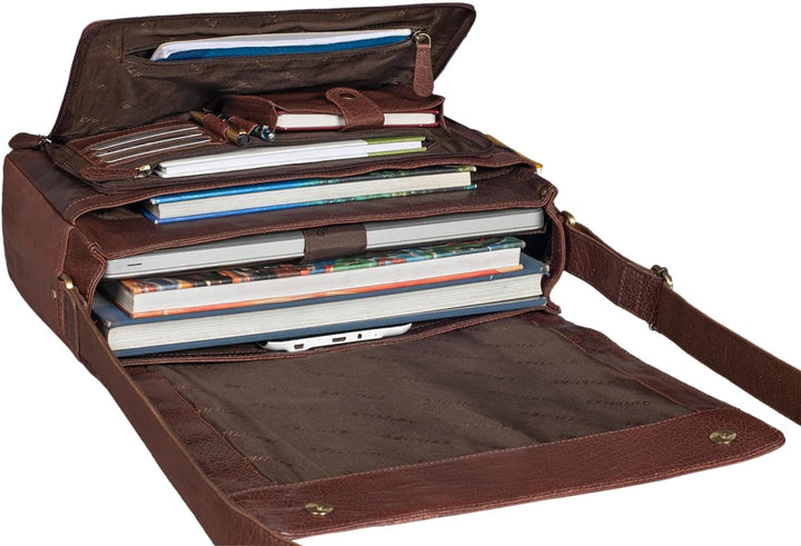 STILORD 'Nick' Umhängetasche Leder Herren Damen Unitasche 15.6 Zoll Laptoptasche Aktentasche Bürotas