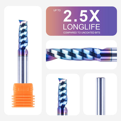 SpeTool Alu Fräser 6mm Schaft Einschneider Fräser Schaftfräser Holz Fräser Aluminium 22mm Schnittlän