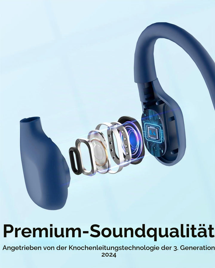 MONODEAL Kopfhörer Schwimmen IP68 wasserdichte Knochenschall Kopfhörer Bluetooth 5.4, Bone Conductio