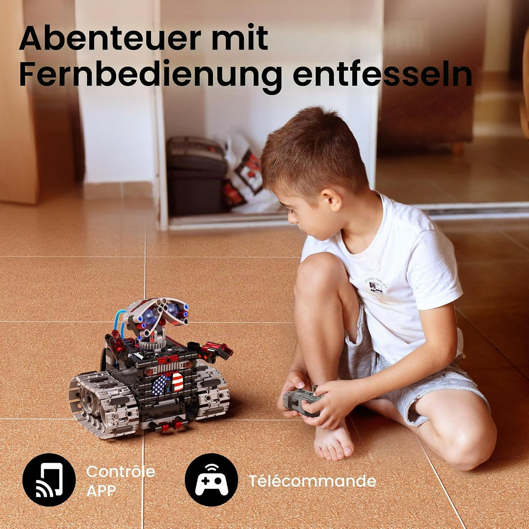 Sillbird Ferngesteuerte Roboter für Kinder, RC-Robotik, 4-in-1, Konstruktionsspielzeug mit kreativer
