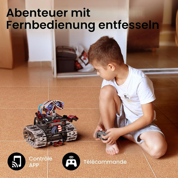 Sillbird Ferngesteuerte Roboter für Kinder, RC-Robotik, 4-in-1, Konstruktionsspielzeug mit kreativer