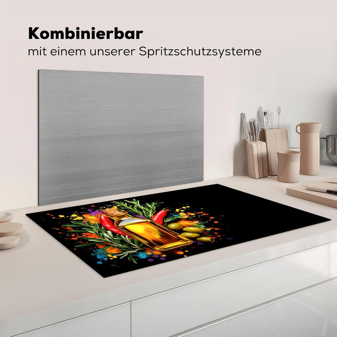 Herdabdeckplatte 90x52 cm Einteilig Ceranfeld Abdeckplatte für Induktionsschutz Ceranfeldabdeckung V