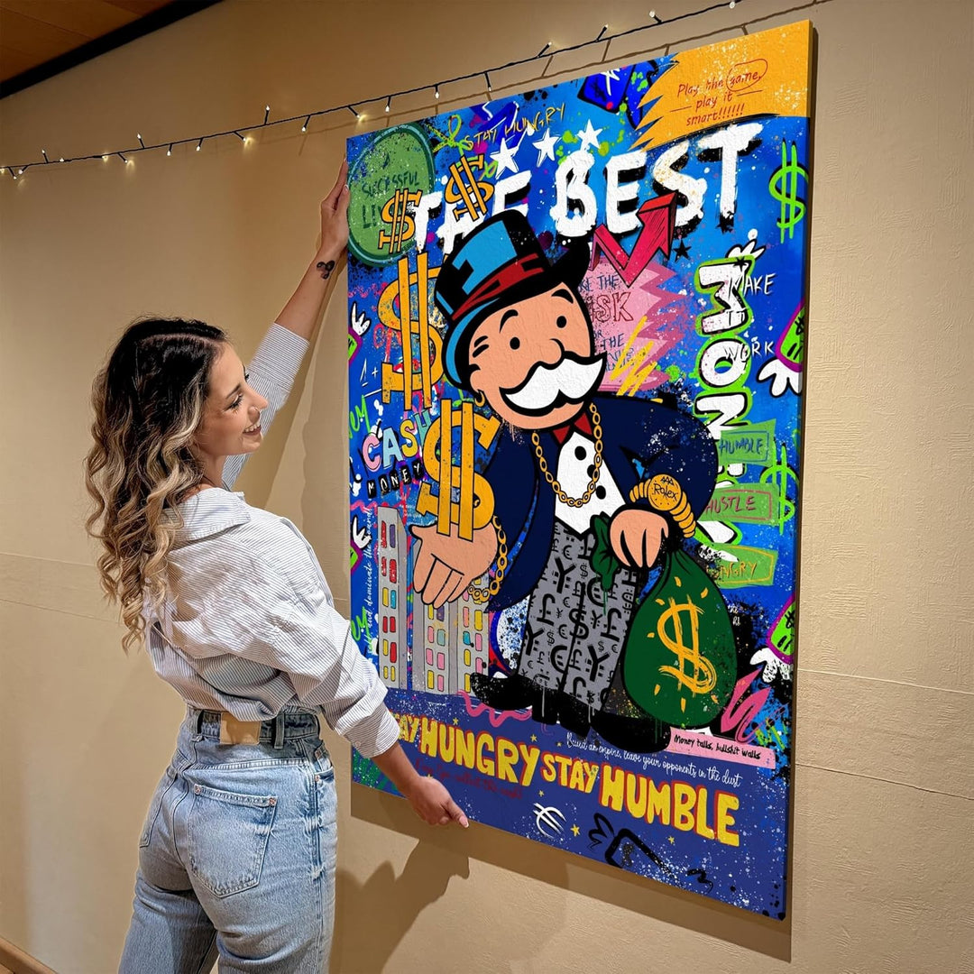 Artmazing | Pop Art Bild bunt | Mr. Monopoly Bild | Pop Art Leinwand | S-Art Bilder | Pop Art Bilder