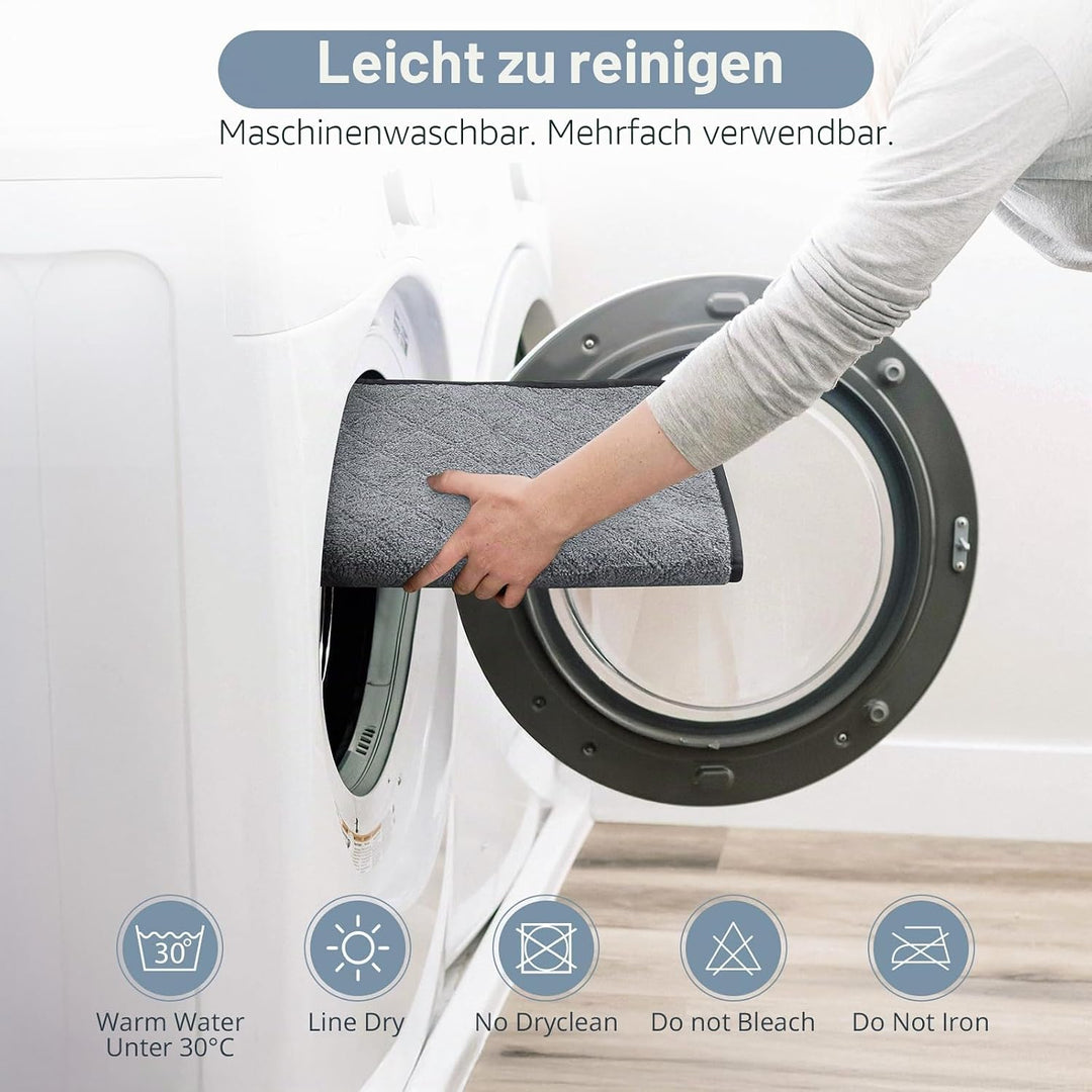 2PCS Waschbar Welpen Unterlagen Haustier, 70x100cm Schnell Absorbierend Haustier Hygieneunterlage, W