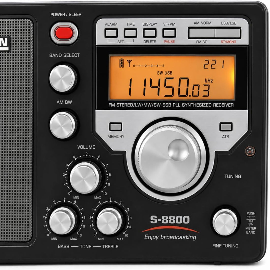 TECSUN S-8800 Multi-Konvertierungs-Radioempfänger AM/FM/LW/SW/SSB