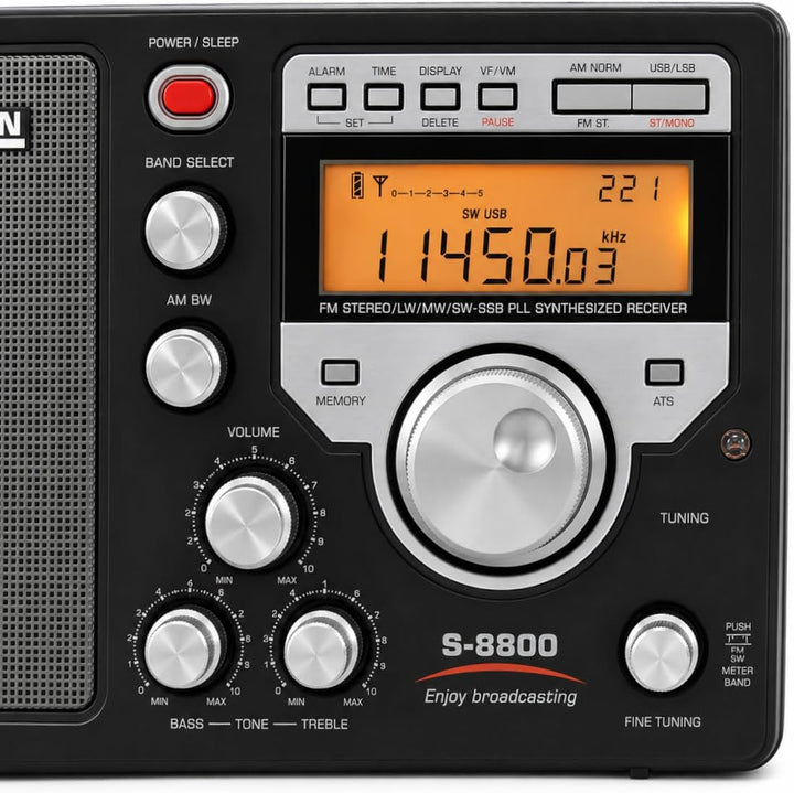TECSUN S-8800 Multi-Konvertierungs-Radioempfänger AM/FM/LW/SW/SSB