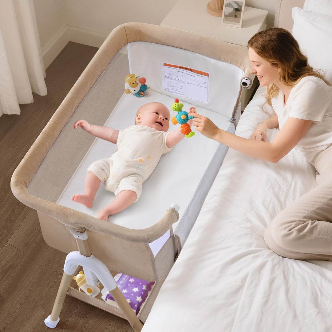 cozydwells Babybettchen, Bassinet für sicheres gemeinsames Schlafen, Staubsaugerbeutel, einfach zu m