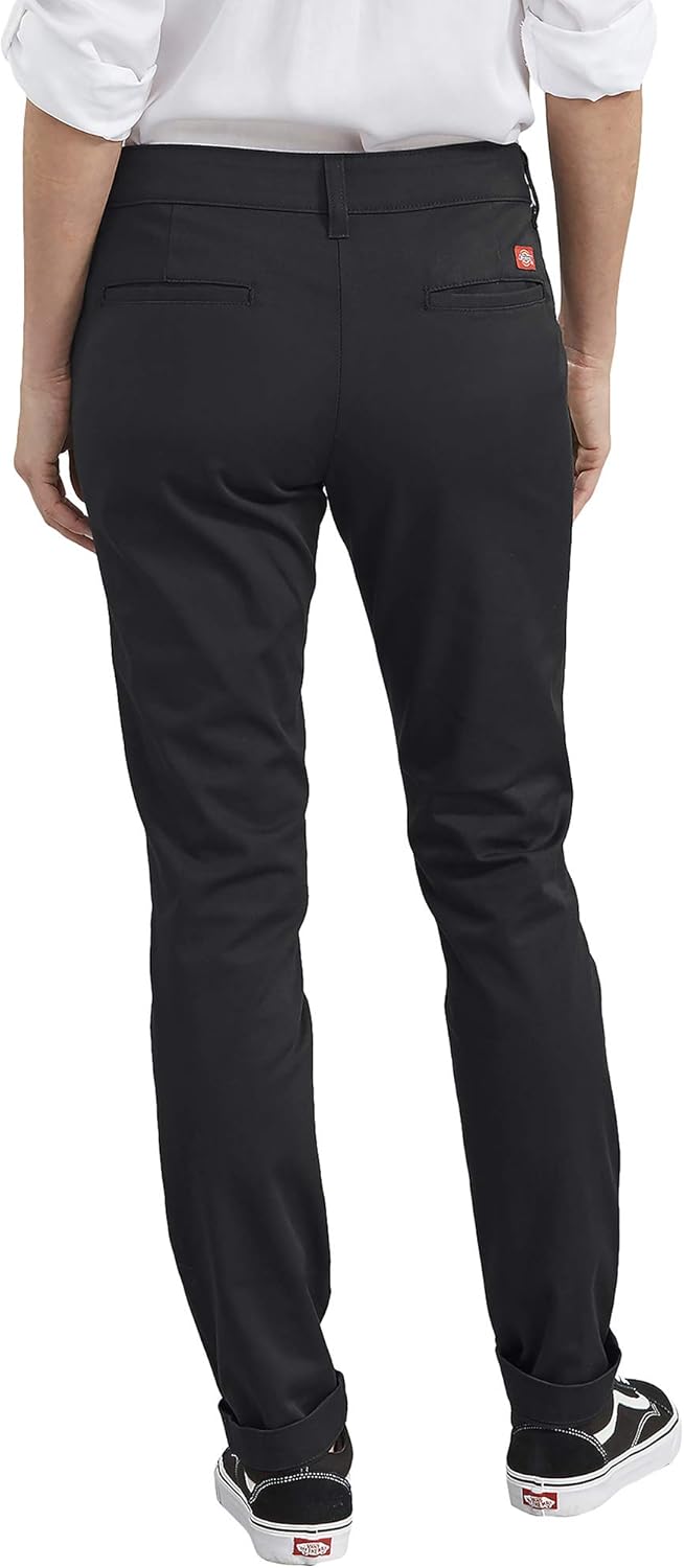 Dickies Damen Straight Flex Twill Pant Khakis 42 Schwarz Abgespült, 42 Schwarz Abgespült