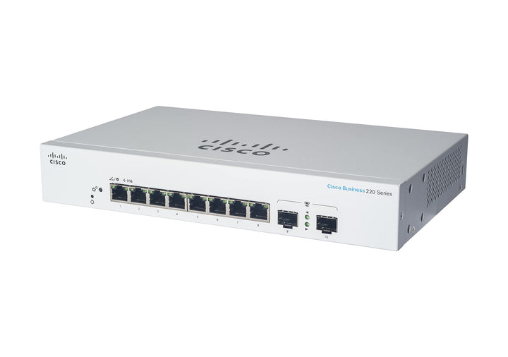 Cisco Business CBS220-8FP-E-2G Smart Switch | 8 GE-Ports | Full PoE | 2x1G SFP | 3 Jahre eingeschrän