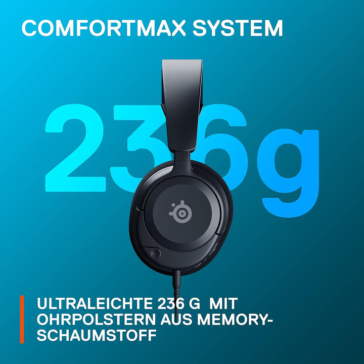 SteelSeries Arctis Nova 1P - Multi-System Gaming-Headset – Hi-Fi-Treiber – 360° Surround-Sound – Mem
