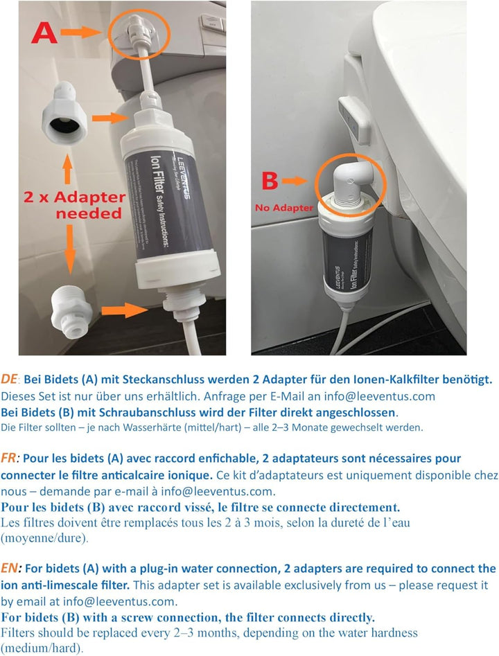 LEEVENTUS - 5 Stück Premium Ionenfilter für dusch-WCs - Made in Korea