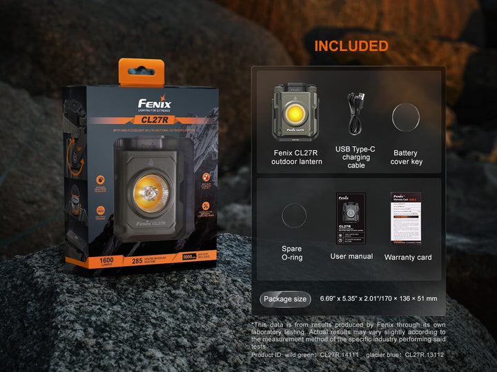 Fenix CL27R LED Campinglampe Aufladbar,1600 Lumen,USB-C Wiederaufladbare,180M,IP66 Wasserdicht Dimmb