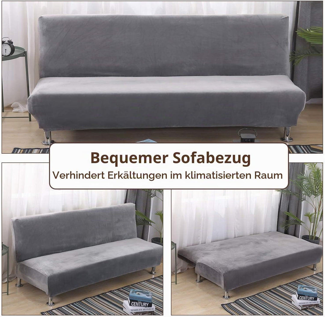 PETCUTE Sofabezug ohne armlehne futonbezug Stretch sofahusse ohne armlehne sofaüberwurf schlafsofa b