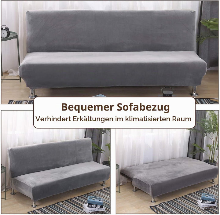 PETCUTE Sofabezug ohne armlehne futonbezug Stretch sofahusse ohne armlehne sofaüberwurf schlafsofa b