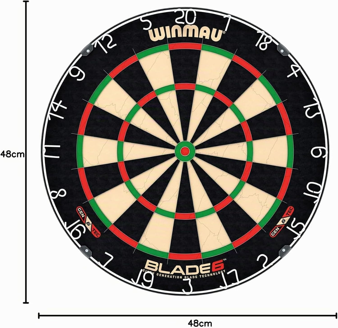 WINMAU Blade 6 Series Professional Bristle Klassische Dartboard, Blade 6