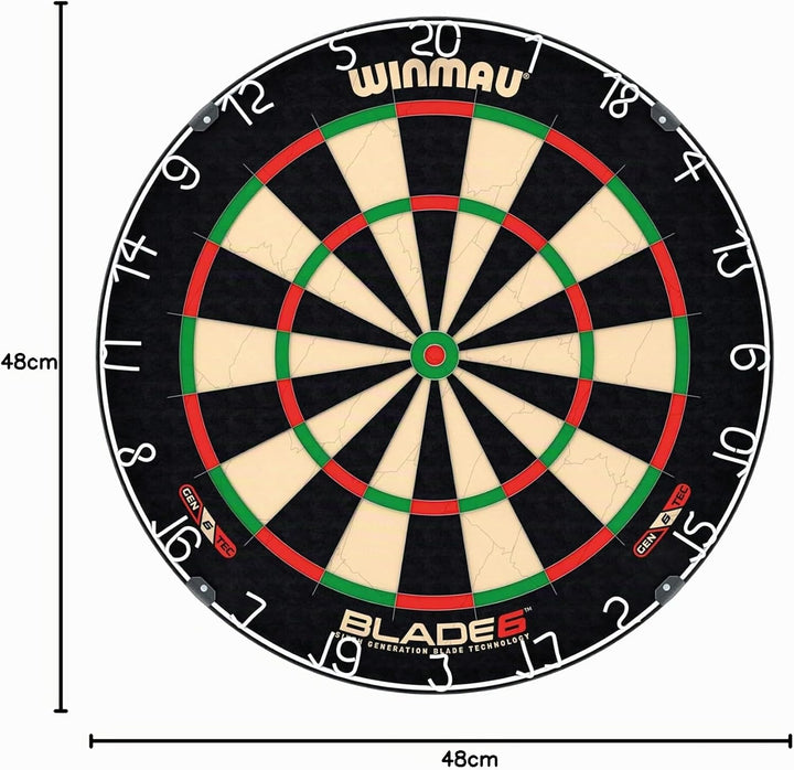 WINMAU Blade 6 Series Professional Bristle Klassische Dartboard, Blade 6