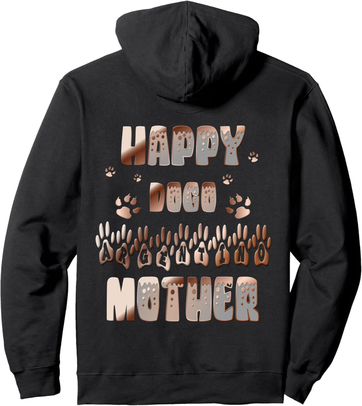 Glückliche Dogo Argentino Mama Pullover Hoodie