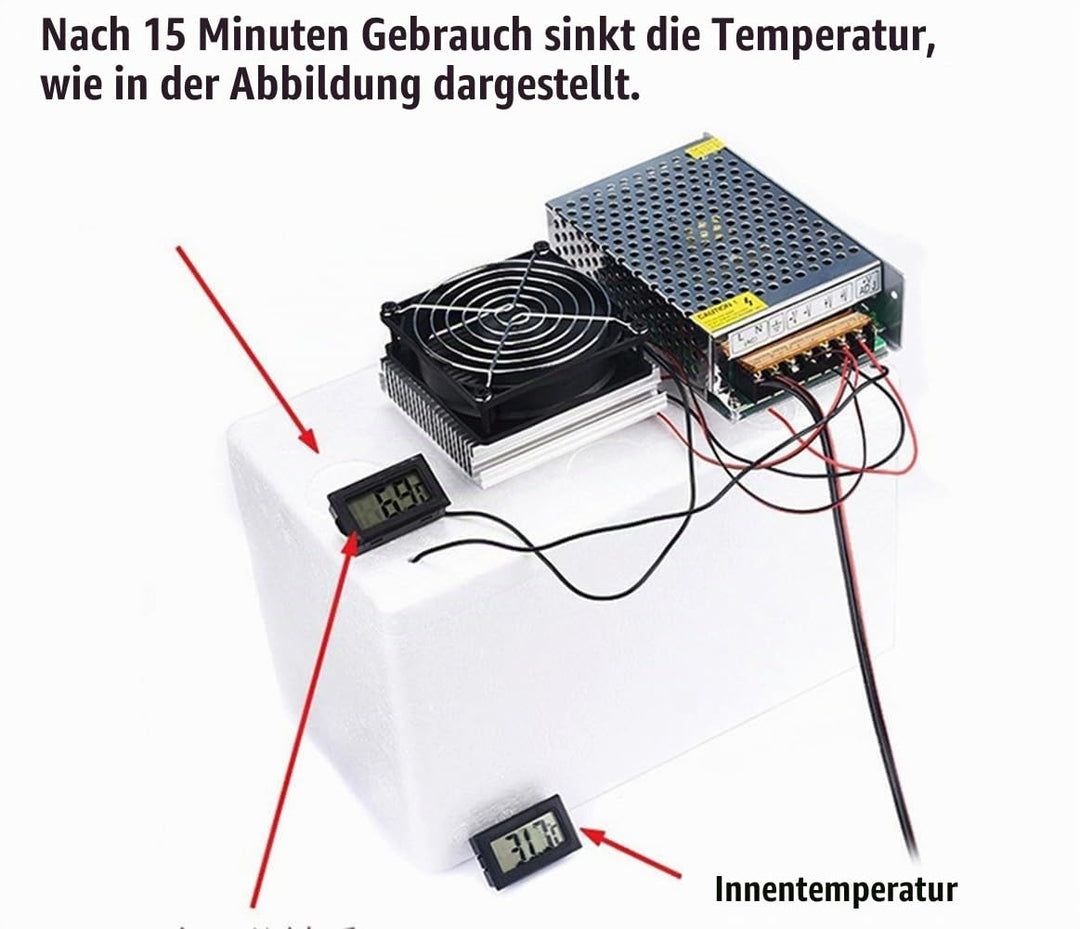 Lsgoodcare DC 12V DIY Thermoelektrisches Peltier-Kühlsystem Halbleiter-Kühler-Kühlkörper-Bausatz, 2