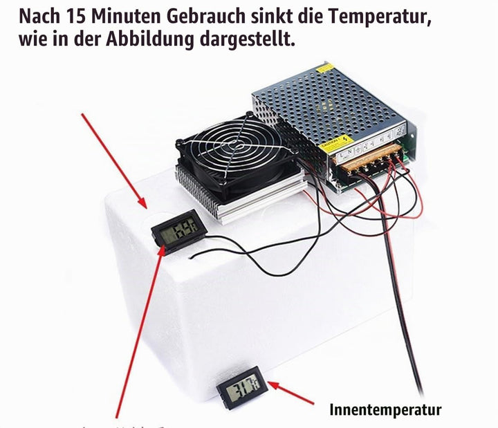 Lsgoodcare DC 12V DIY Thermoelektrisches Peltier-Kühlsystem Halbleiter-Kühler-Kühlkörper-Bausatz, 2