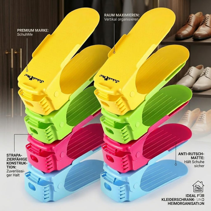 5 x Verstellbarer Profi Schuhstapler Schuhorganizer Schuhhalter – Magic Shoe Rack Organizer - Sparse