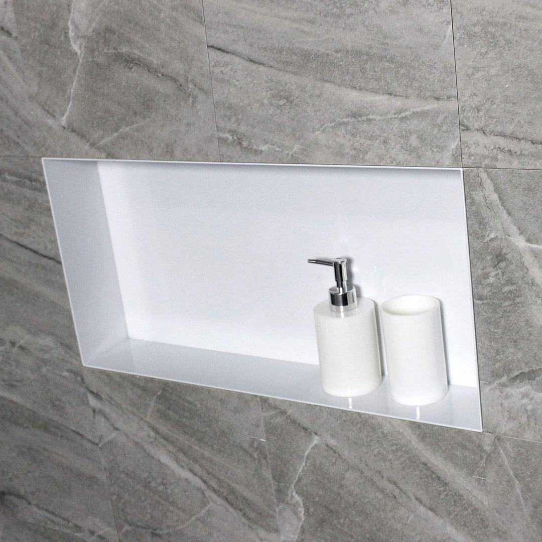 Bernstein Wandnische BS603010 60 x 30 x 10 cm randlos aus Edelstahl in Schwarz, befliesbare Duschnis