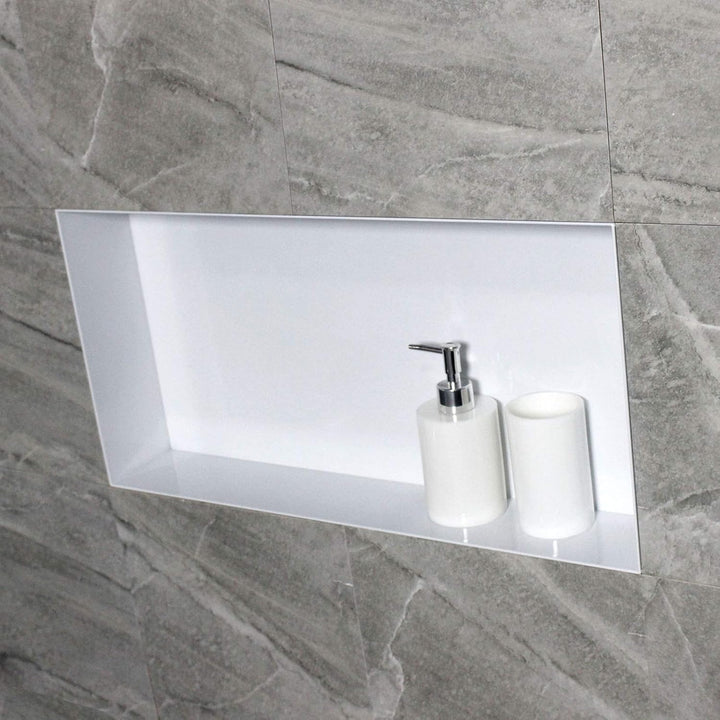 Bernstein Wandnische BS603010 60 x 30 x 10 cm randlos aus Edelstahl in Schwarz, befliesbare Duschnis