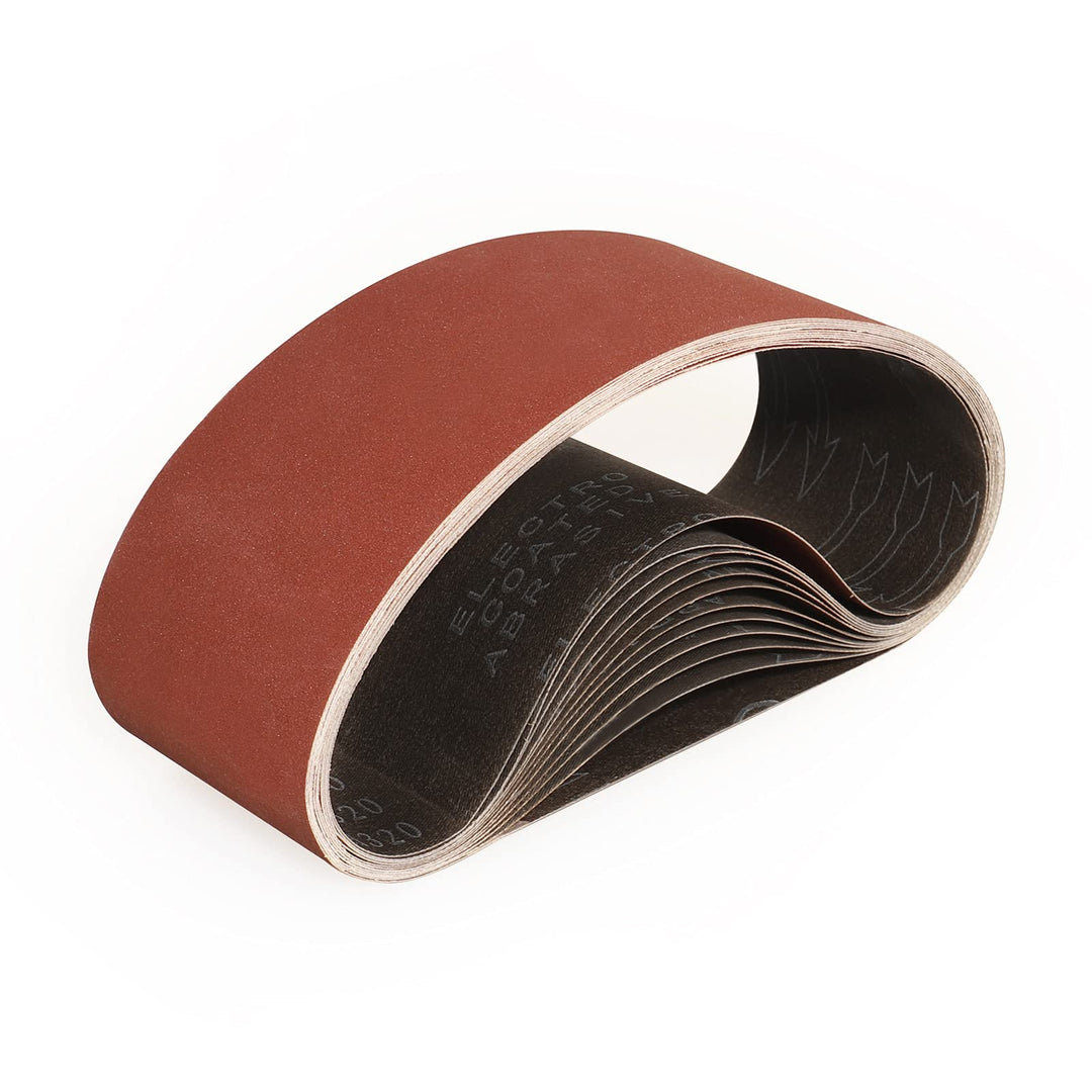 Sruhrak 100 x 610mm schleifband- 12 Stück bandschleifer schleifbänder 320 Körnungen zum Schleifen, F
