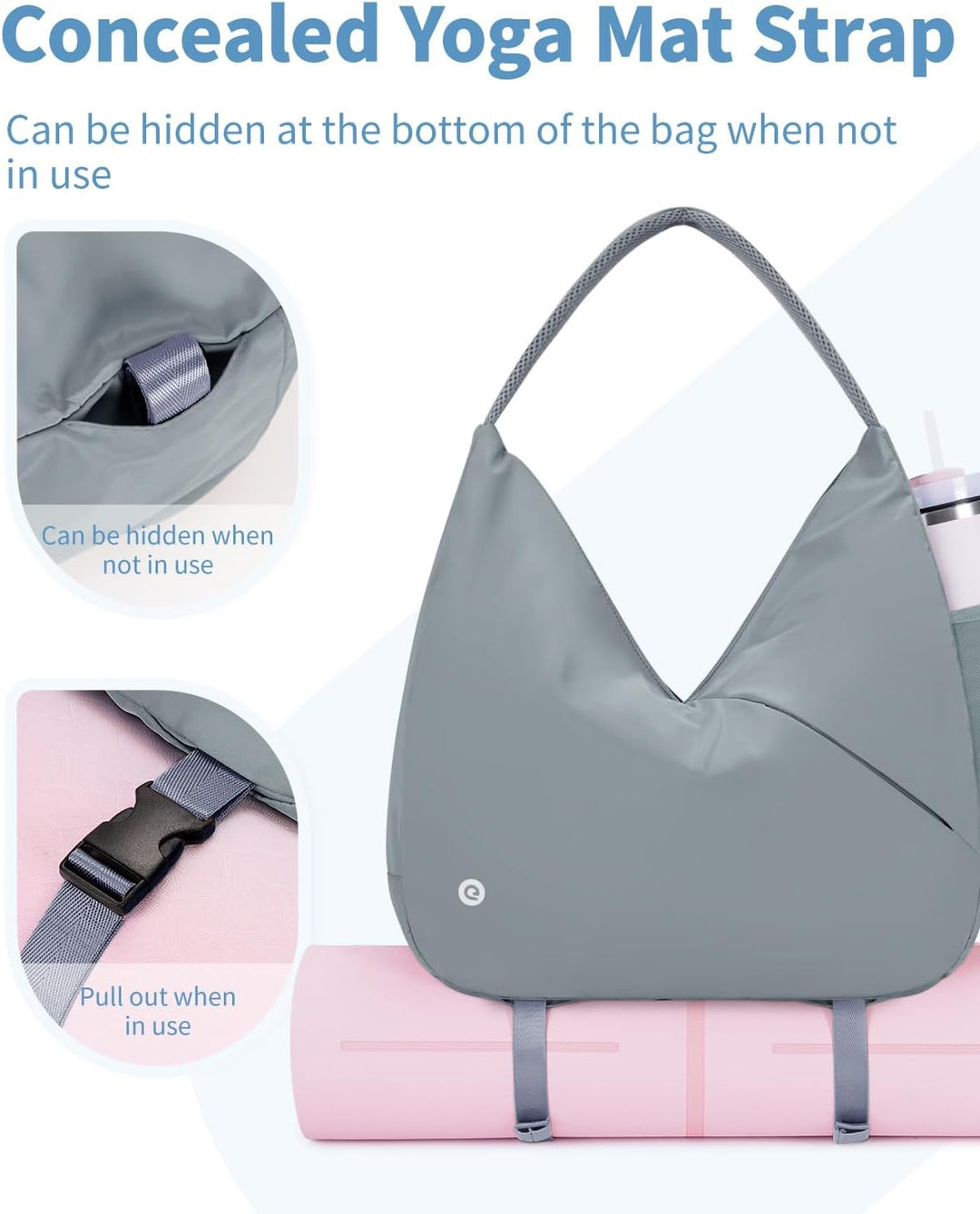 Ceneda Sporttasche für Damen Sport-Reisetasche mit verstecktem Yogamatten-Halter und Schuhfach Worko