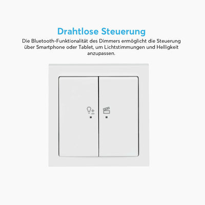 Busch-Jaeger 62851 UJ-84-WL LED-Dimmer flex Wireless Komplettset Tastdimmer-Einsatz Tastbedienfeld 2