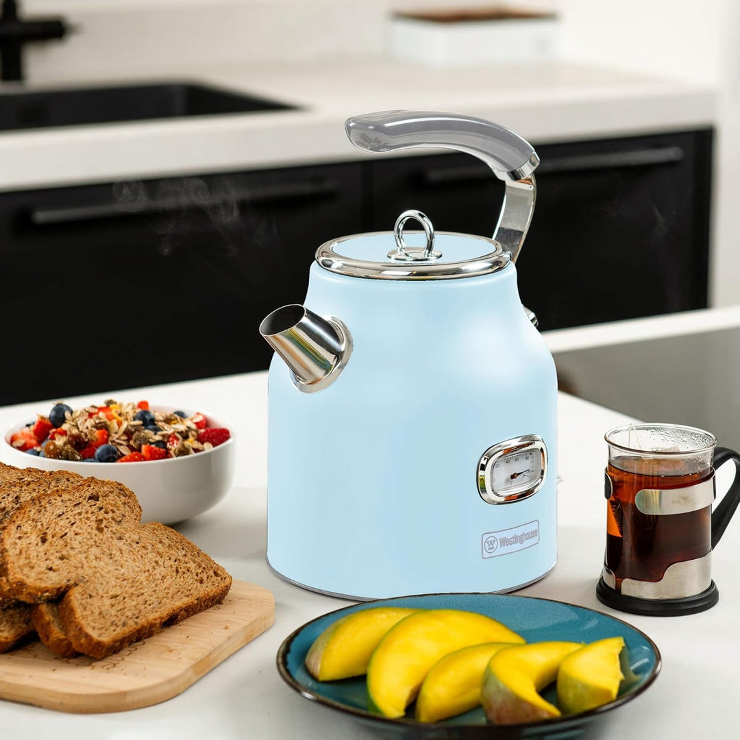 Westinghouse Retro Wasserkocher Kocher Für Wasser Mit Temperatur & Wasserstandsanzeige, Mit Kalkfilt