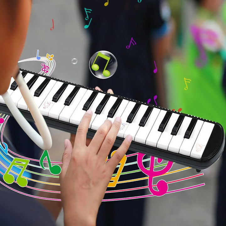 Melodica für Erwachsene, Blasinstrument mit Mundstücken, Luftklavier mit Tragetasche, Harmonium-Melo
