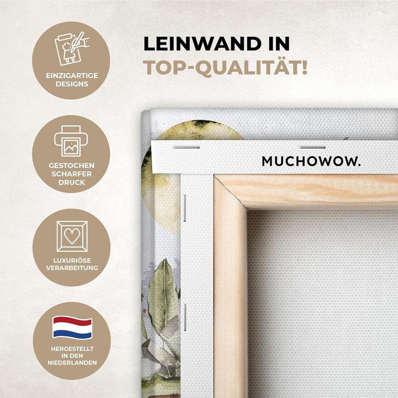 MuchoWow© Leinwand 40x30 cm Deko Schlafzimmer Aesthetic Leinwandbilder Wohnzimmer Gemälde Foto Gesch