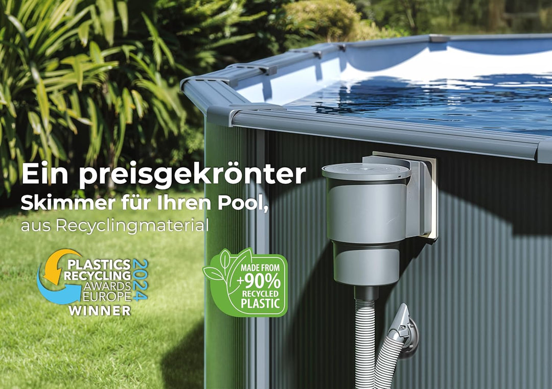 Gre AR100G - Skimmer für die Pool-Standard + Ventilantrieb, Farbe grau Grau Einheitsgrösse, Grau Ein