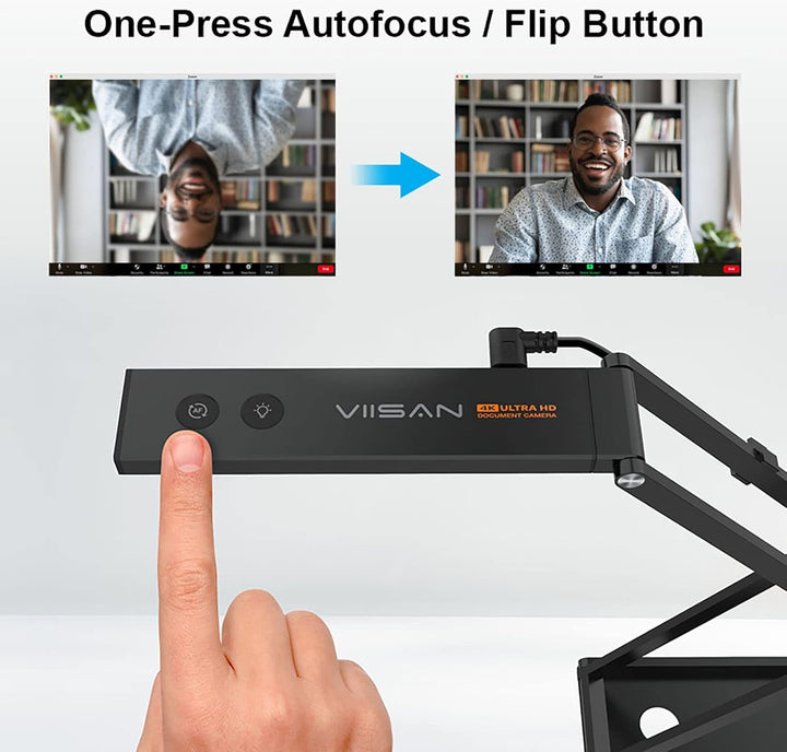 VIISAN P4U Dokumentenkamera & Webcam. Max. Auflösung 4K. 13MP Sensor. Bildrate bis 60fps. Autofokus.