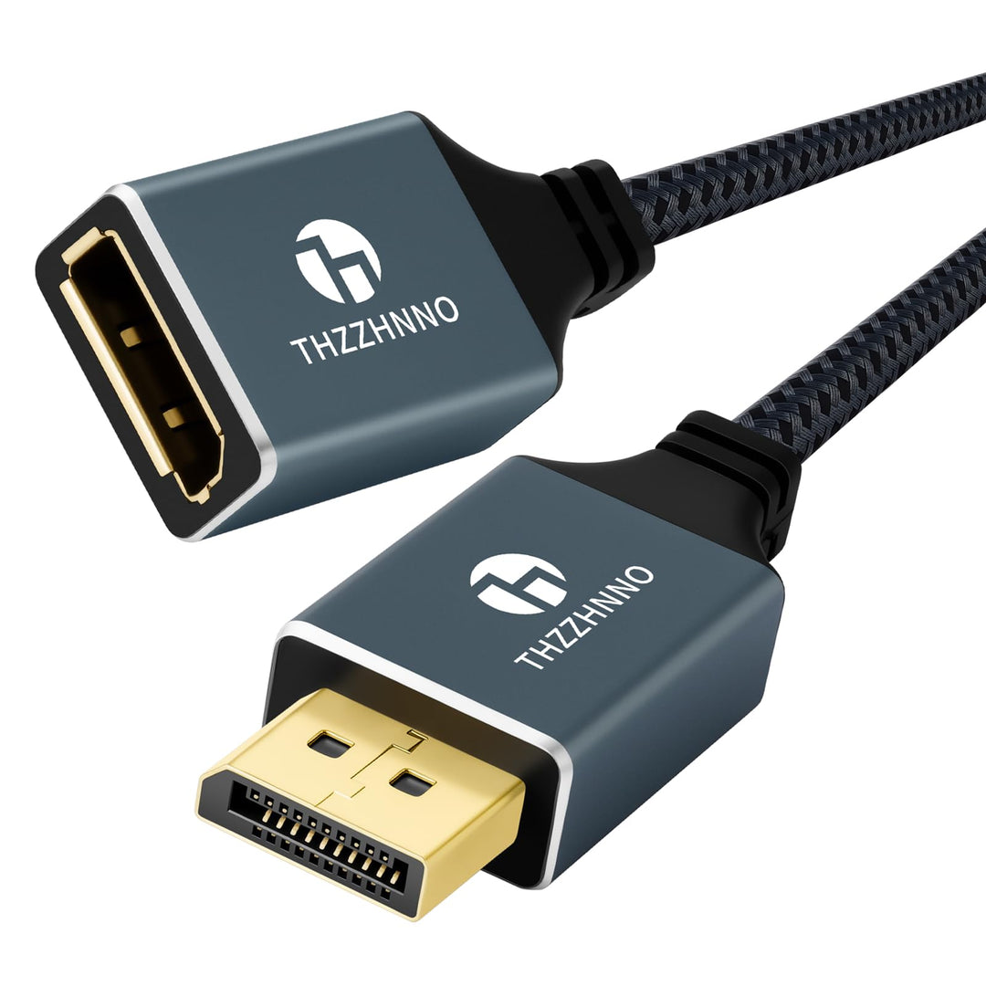 Thzzhnno DisplayPort Verlängerungskabel 5M, DisplayPort 4K Stecker auf Buchse Kabel Unterstützt 4K@6