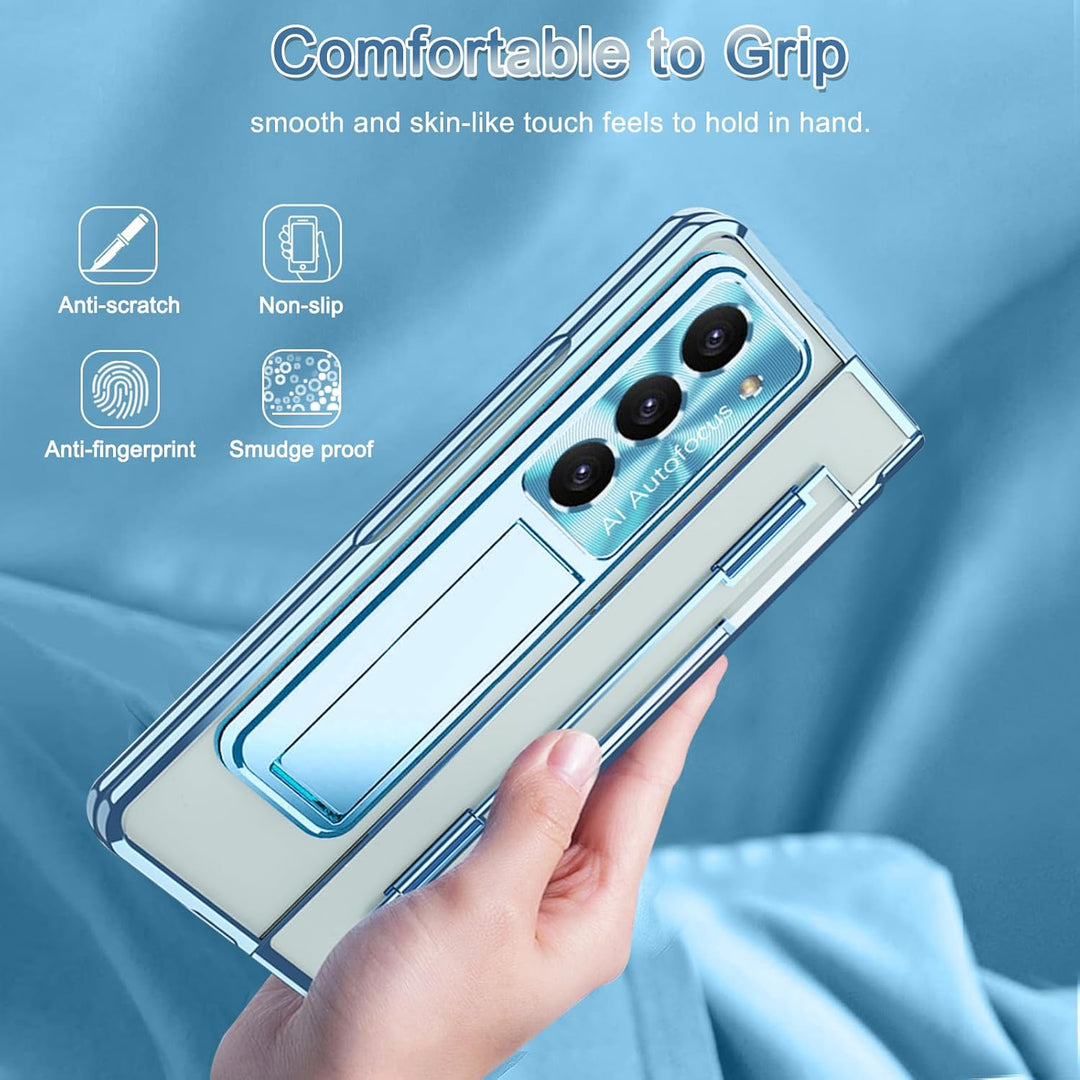 NINKI Kompatibel Samsung Galaxy Z Fold 6 Case mit S Stift Halter S Pen, Scharnier Displayschutz Hüll