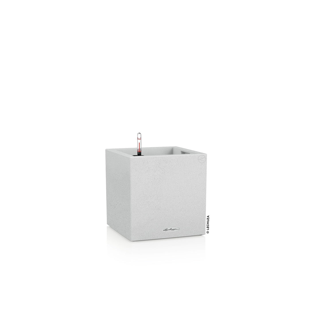 Lechuza Canto Stone 40 Low Komplettset quarzweiss 40x40x40 cm Quarzweiss, 40x40x40 cm Quarzweiss
