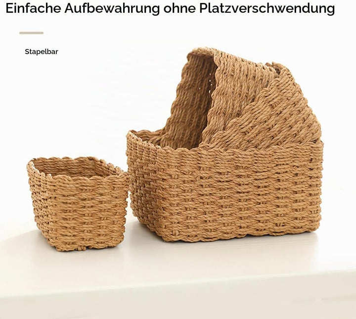 feyiubmen Korb Aufbewahrung Badezimmer Bad Körbchen Aufbewahrungsbox Deko Aufbewahrungskörbe 4er Set