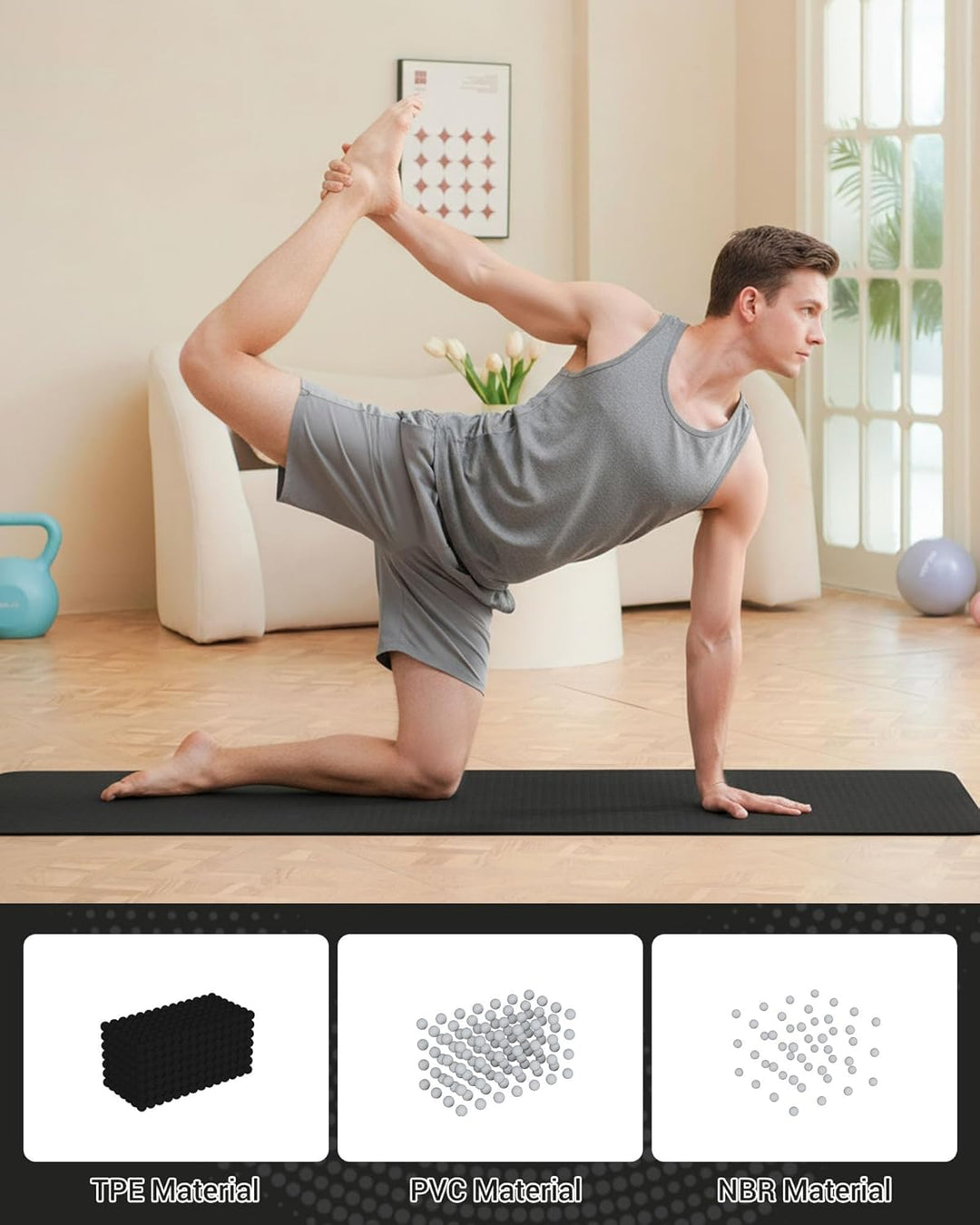 Good Nite Gymnastikmatte Yogamatte Fitnessmatte Rutschfest Trainingsmatte Sport Turn Matten Pilates