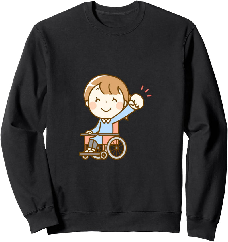 Heiteres Rollstuhl-Mädchen Sweatshirt