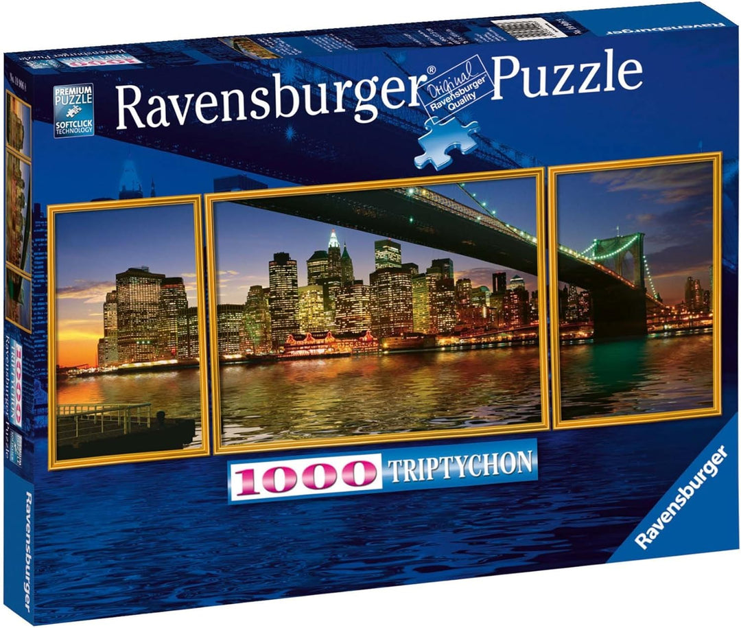 Ravensburger 19906 - New York: Brooklyn Bridge - 1000 Teile Triptychon Puzzle