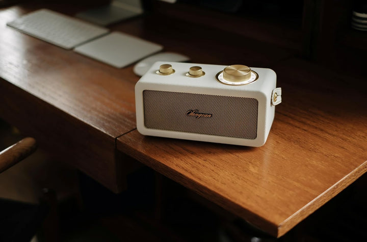 Sangean RA-101 Akku-Radio FM Bluetooth®, AUX wiederaufladbar Ivory, Gold