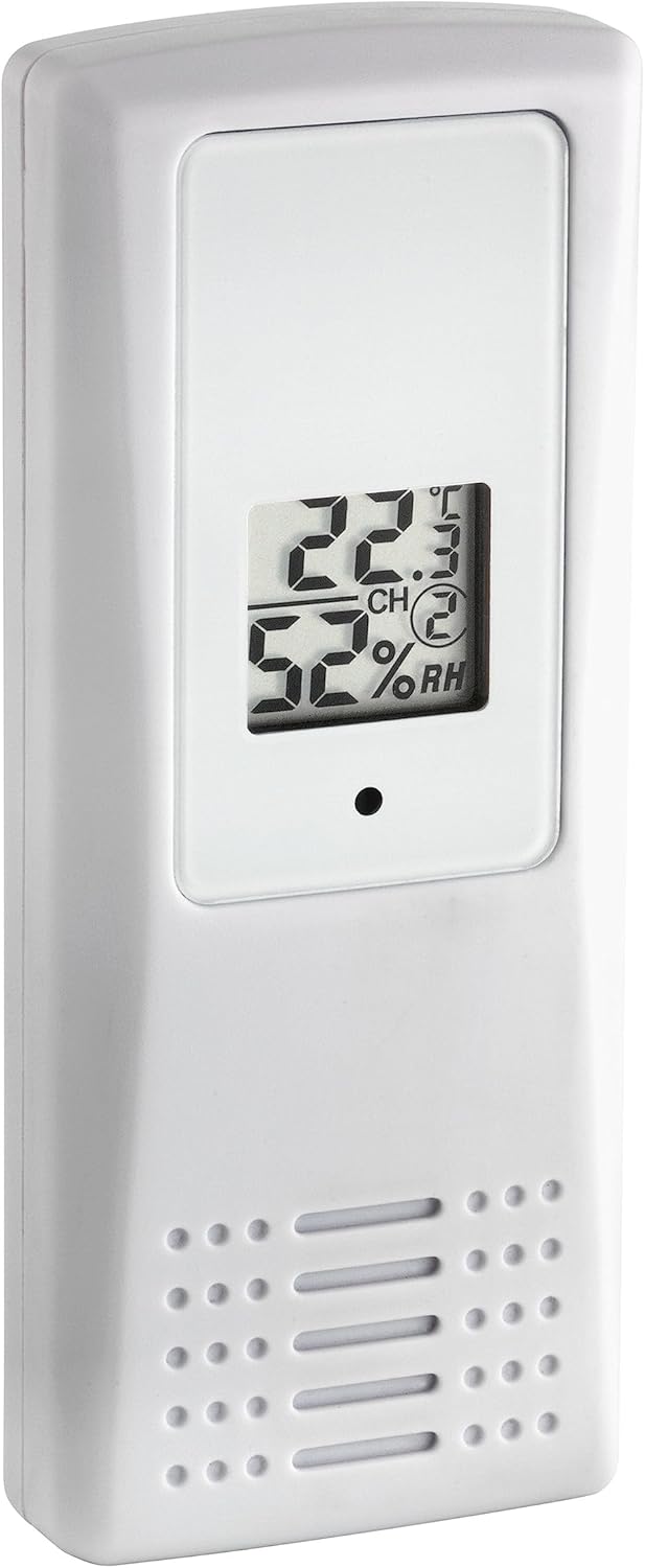 TFA Dostmann Klima-Monitor Funk-Thermo-Hygrometer mit 3 Sendern, 30.3054.10, ideal zur Klimaüberwach