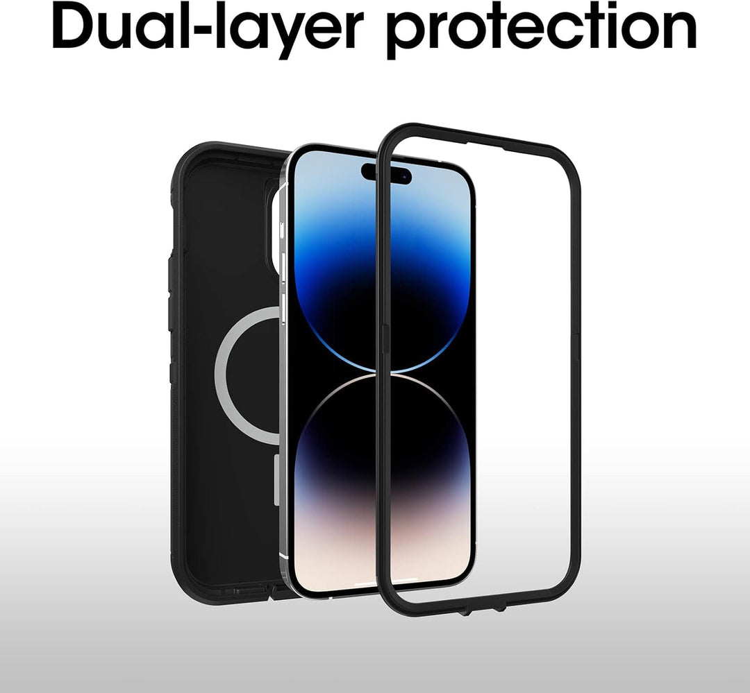 OtterBox Schutzhülle für iPhone 14 Pro (nur) Defender Series XT – schwarz, ohne Bildschirm, robust,